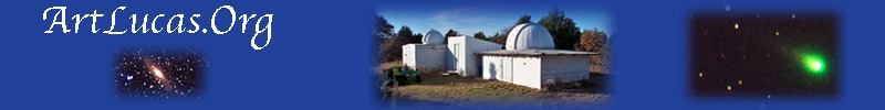 Header Image Showing Bluebird Observatories, M31, and a Comet